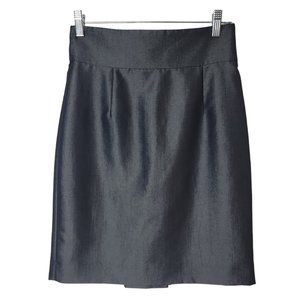 Antonio Melani Dark Grey Shiny Pencil Skirt Size 2